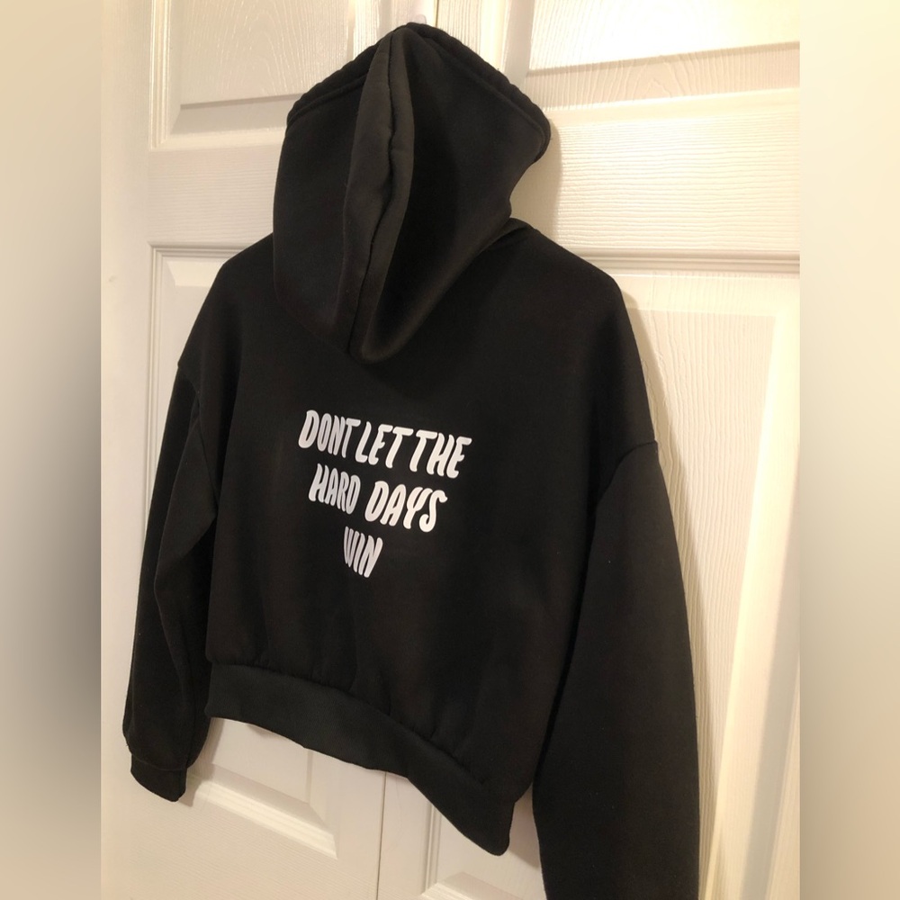 Black Women's Hoodie Sweater - Picture 4 of 5